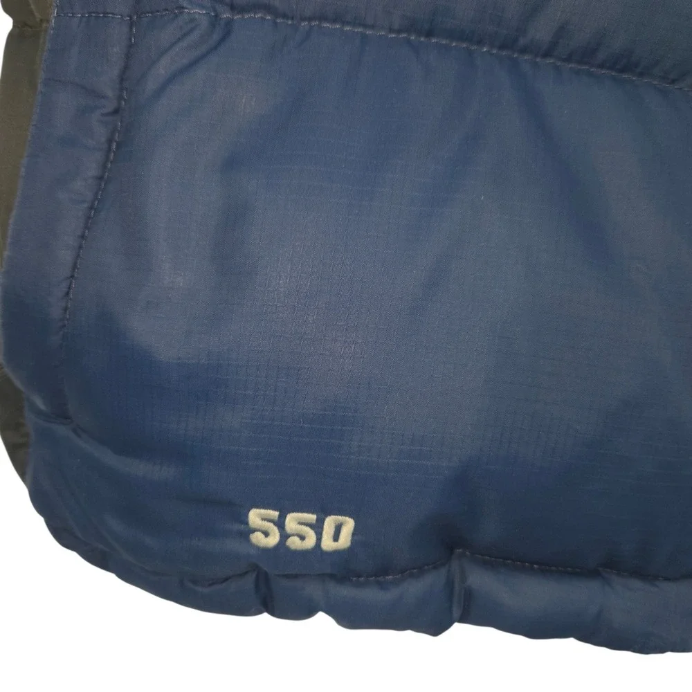 The North Face Down Vest Men Medium Blue Gray Puffer 550 Winter Gorpcore Outdoor
